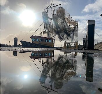 Varen op de laatste botter in Volendam